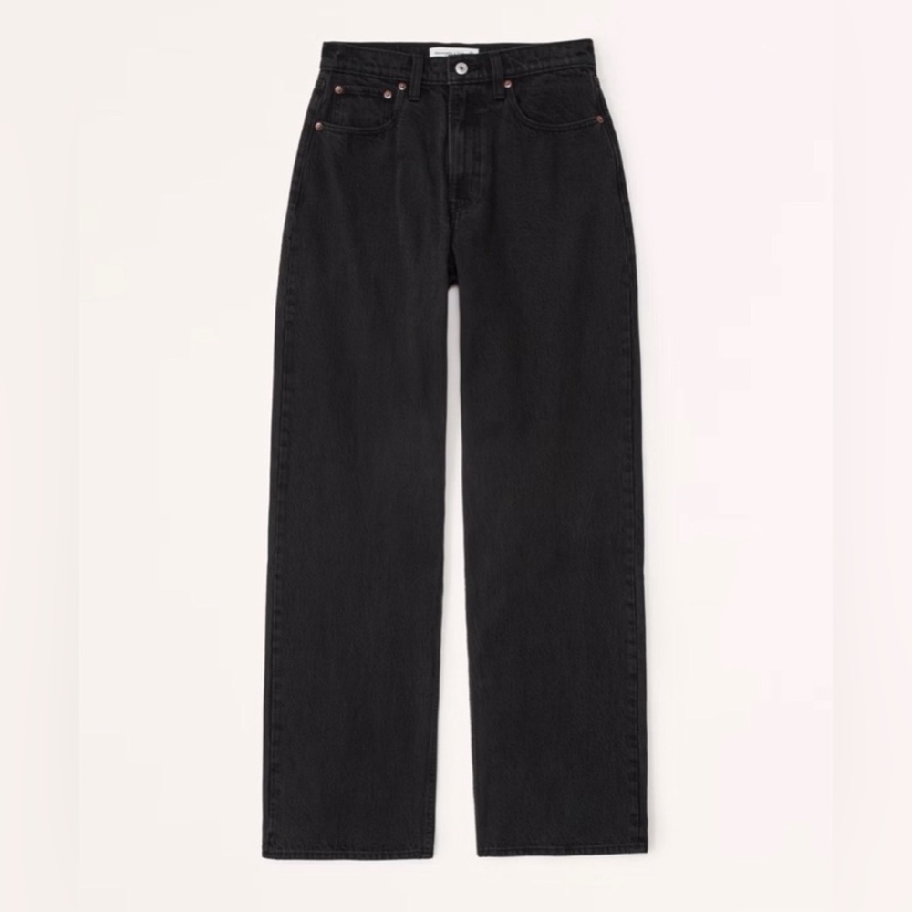 Abercrombie & Fitch Curve Love The Loose High Rise Size 25 Short Black
